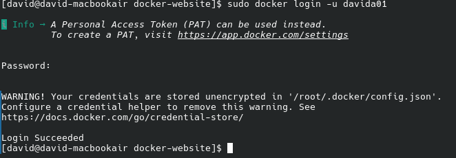 Screenshot of Dockerhub-auth