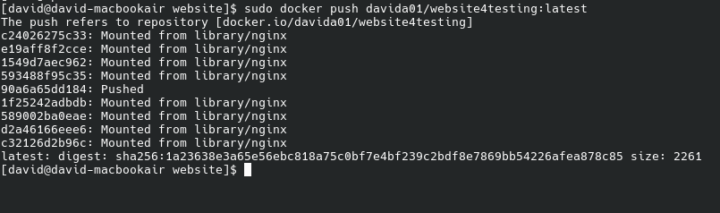 Screenshot of Dockerhub-push